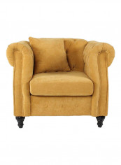 1 Seater Fabric Sofa Brown