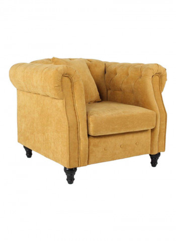 1 Seater Fabric Sofa Brown