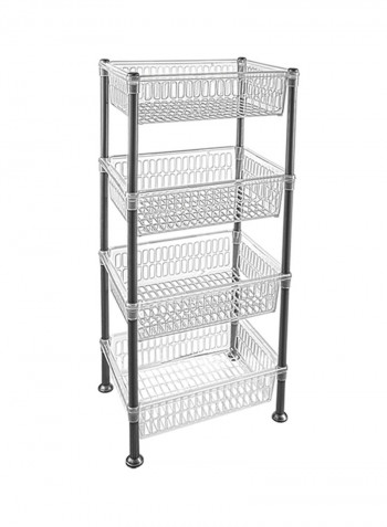 4-Layer Vegetable Storage Basket Clear 12centimeter