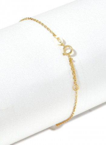 18 Karat Gold Malachite And Pearl Two Stone Bracelet
