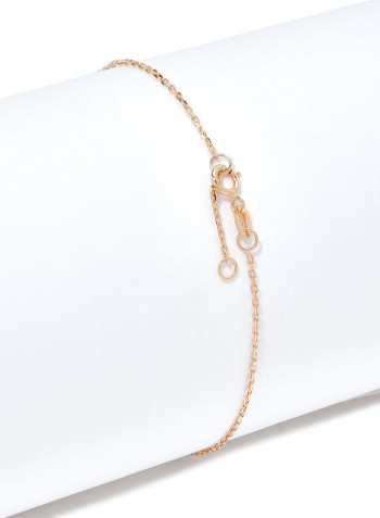 18 Karat Rose Gold Blue Topaz Single Stone Bracelet