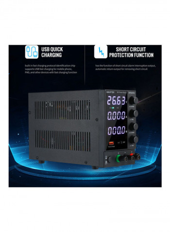 WANPTEK DPS3010U 0-30V 0-10A 300W Switching DC Power Supply 4 Digits Display LED High Precision Adjustable Mini Power Supply AC 115V/230V 50/60Hz Black 30.0x20.0x14.0cm