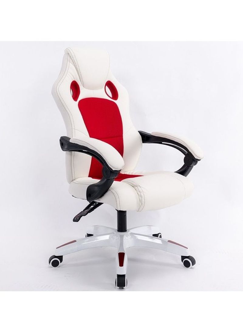 Rotating Lifted Lounge Chair Red/White