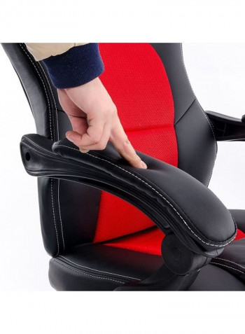 Office, Home, Gaming, Rotating Lifted Chair with Nylon Feet Black/Red