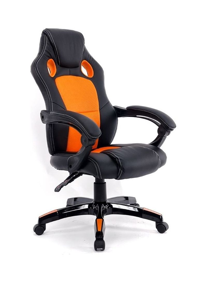 Rotating Lifted Lounge Chair Black/Orange