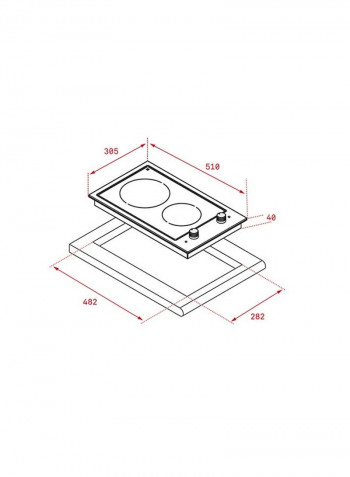 Efx 30.1 2H Modular Vitroceramic Hob In 30 Cm 40214406 Black