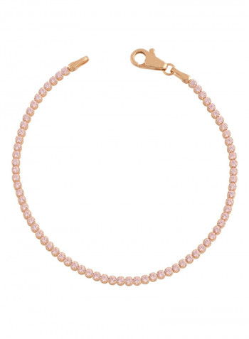 18K Pink Quartz Gold XRachel Collection Tennis Bracelet