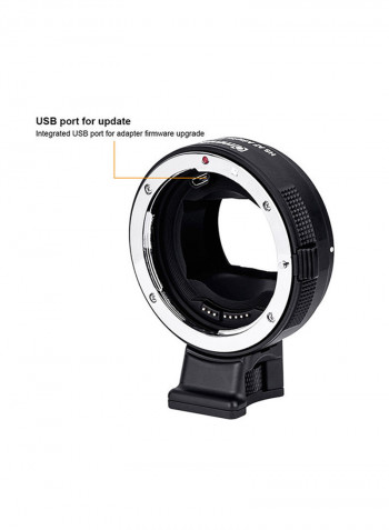 High Speed Lens Mount Adapter Ring For Canon Black/Silver