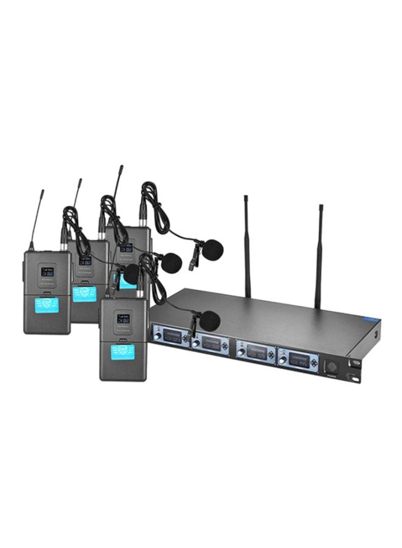 4-Channel UHF Wireless Microphone System I3105 Black