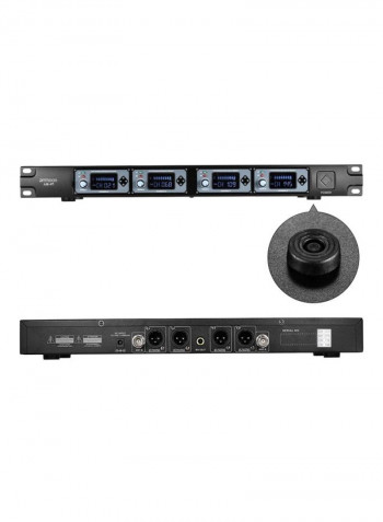 4-Channel UHF Wireless Microphone System I3105 Black