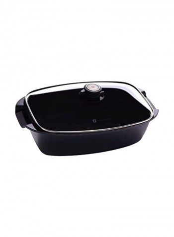 Nonstick Roaster With Lid Black 8.3x13inch