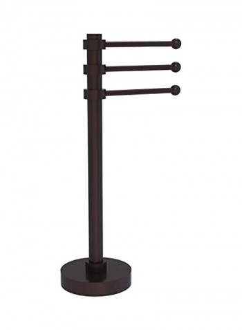 Brass 3 Swing Arm Towel Holder Black 16x10x8inch