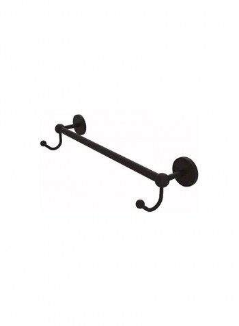 Integrated Hooks Towel Bar Brown 30inch