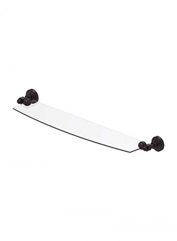 Waverly Glass Shelf Clear/Black 24inch