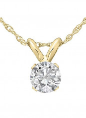 1/3 Ct Diamond Solitaire Pendant