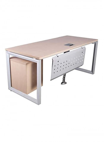 Modern Workstation Desk Beige