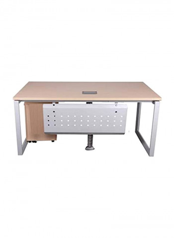 Modern Workstation Desk Beige