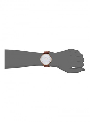 Leather Analog Watch DW00100249