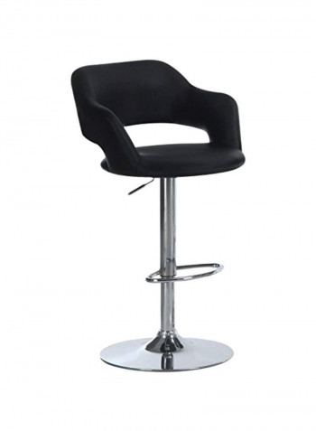 Chrome Metal Barstool Black/Silver