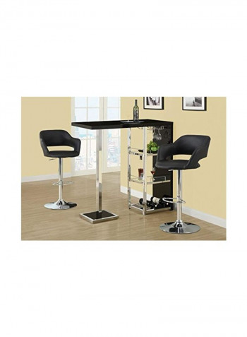 Chrome Metal Barstool Black/Silver