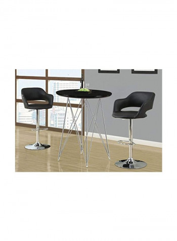 Chrome Metal Barstool Black/Silver