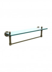 Glass Shelf With Towel Bar Gold/Clear 22x5inch reviews Glass Shelf With Towel Bar Gold/Clear 22x5inch
