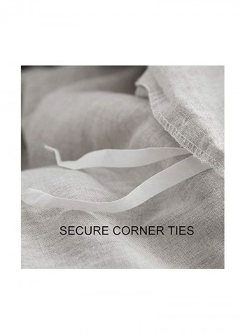 3-Piece Duvet Cover And Pillowcase Set White King