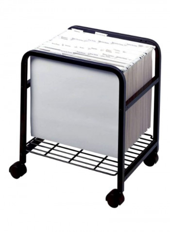 Heavy-Duty Rolling Cart Black 14.375x20x17.375inch