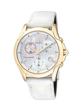 Women's Leather Eco Chronograph Watch FB1112-13D