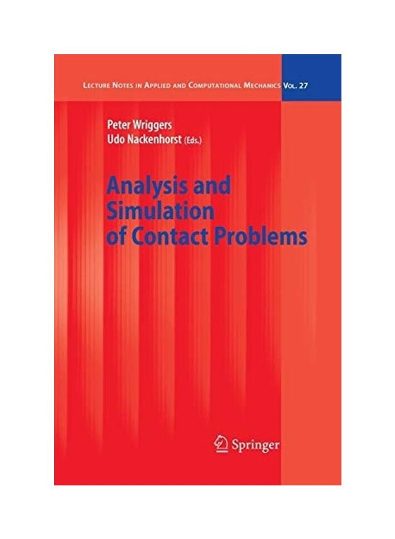 Analysis And Simulation Of Contact Problems Paperback English by Peter Wriggers