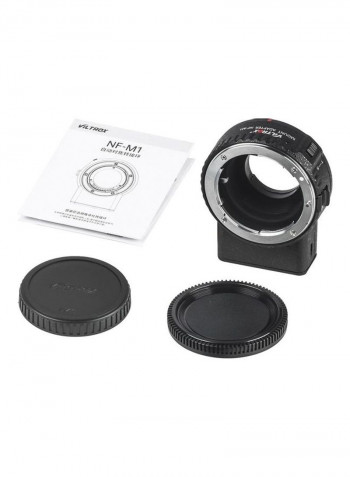 Auto Focus Lens Mount Adapter Black/Silver