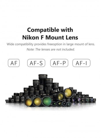 Auto Focus Lens Mount Adapter Black/Silver