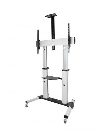 Mobile TV Mount Stand Black/White 60 – 100inch Silver