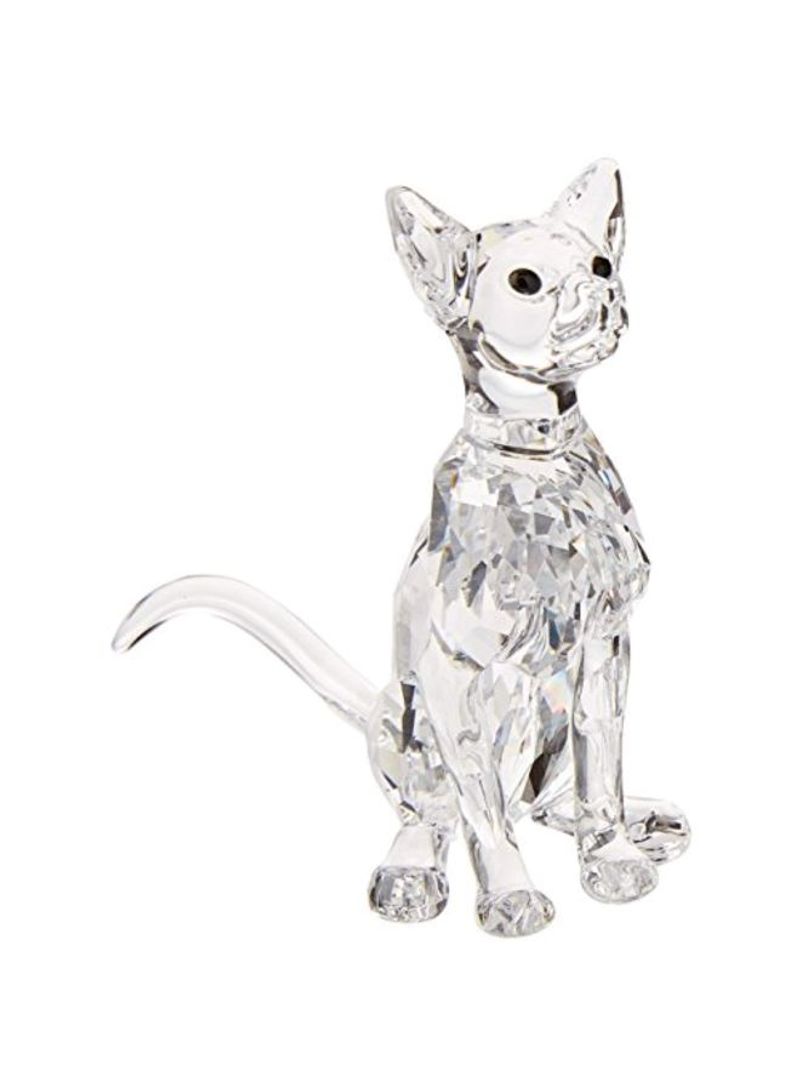 Siamese Cat Figurine Clear 5.4x2.4x7.2inch