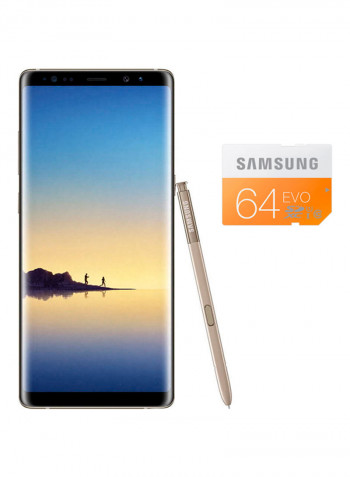 Galaxy Note8 Dual SIM Maple Gold 64GB 4G LTE+ 64GB Memory Card
