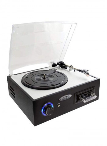 Retro Turntable Cassette Player Recorder PTTC4U Black/Silver/Clear