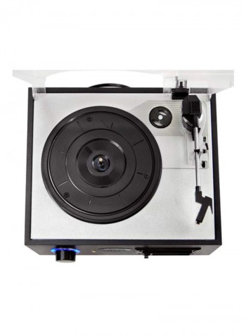 Retro Turntable Cassette Player Recorder PTTC4U Black/Silver/Clear