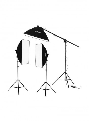 Studio Photography Softbox LED Light Kit Black/White