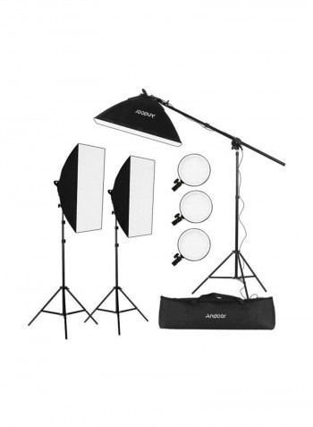 Studio Photography Softbox LED Light Kit Black/White