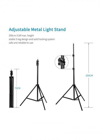 Studio Photography Softbox LED Light Kit Black/White