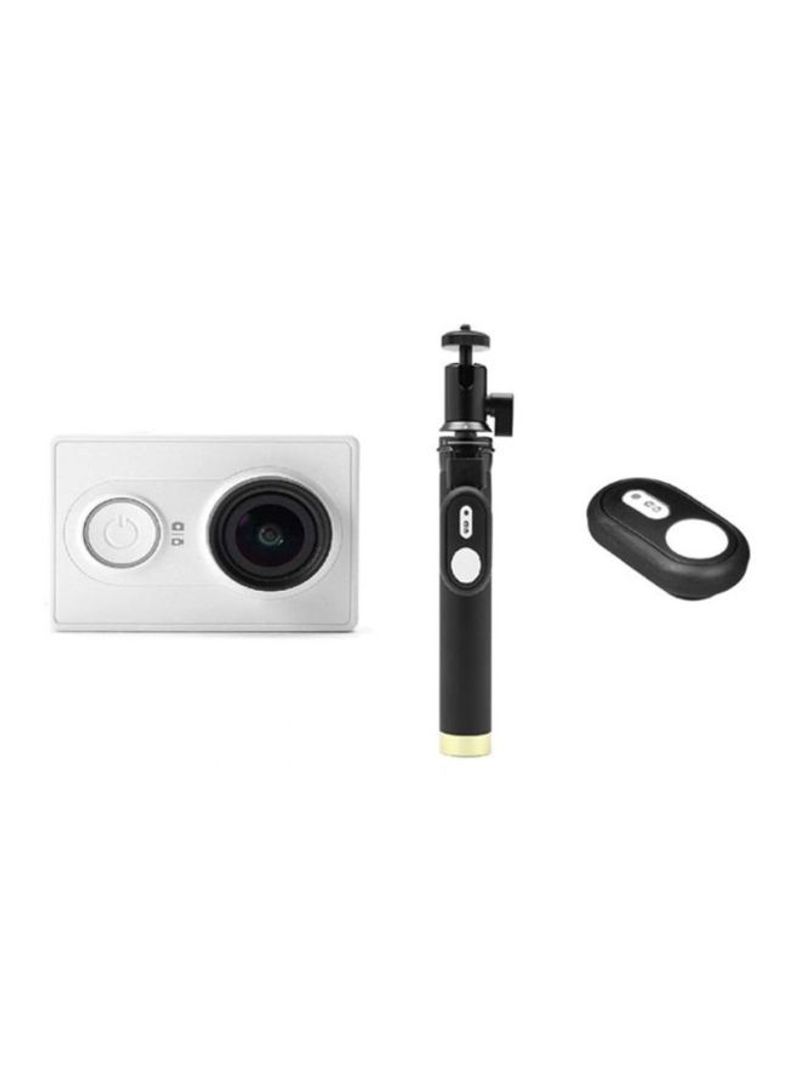 Action Camera With Selfie Stick And Bluetooth Remote - International Version