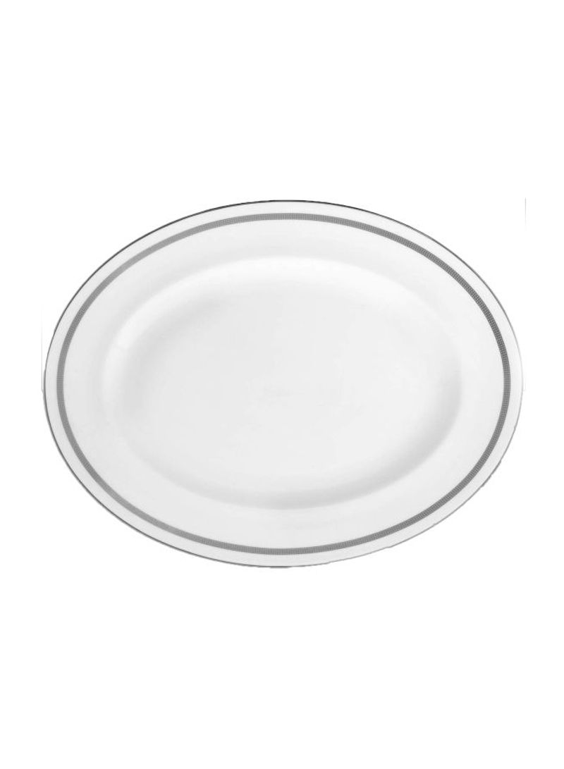 Vera Infinity Oval Platter White 13.75inch