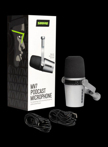 XLR/USB Speech Microphone MV7-S Silver