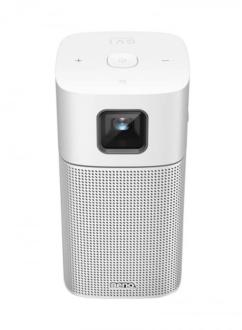 Portable WVGA DLP 200 Lumens Projector With Projecting Screen GV1 Silver