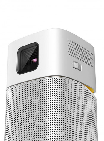 Portable WVGA DLP 200 Lumens Projector With Projecting Screen GV1 Silver