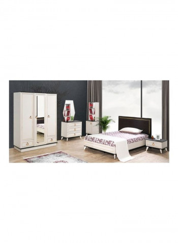 Messina Twin Bed Brown/Beige 120 x 200cm