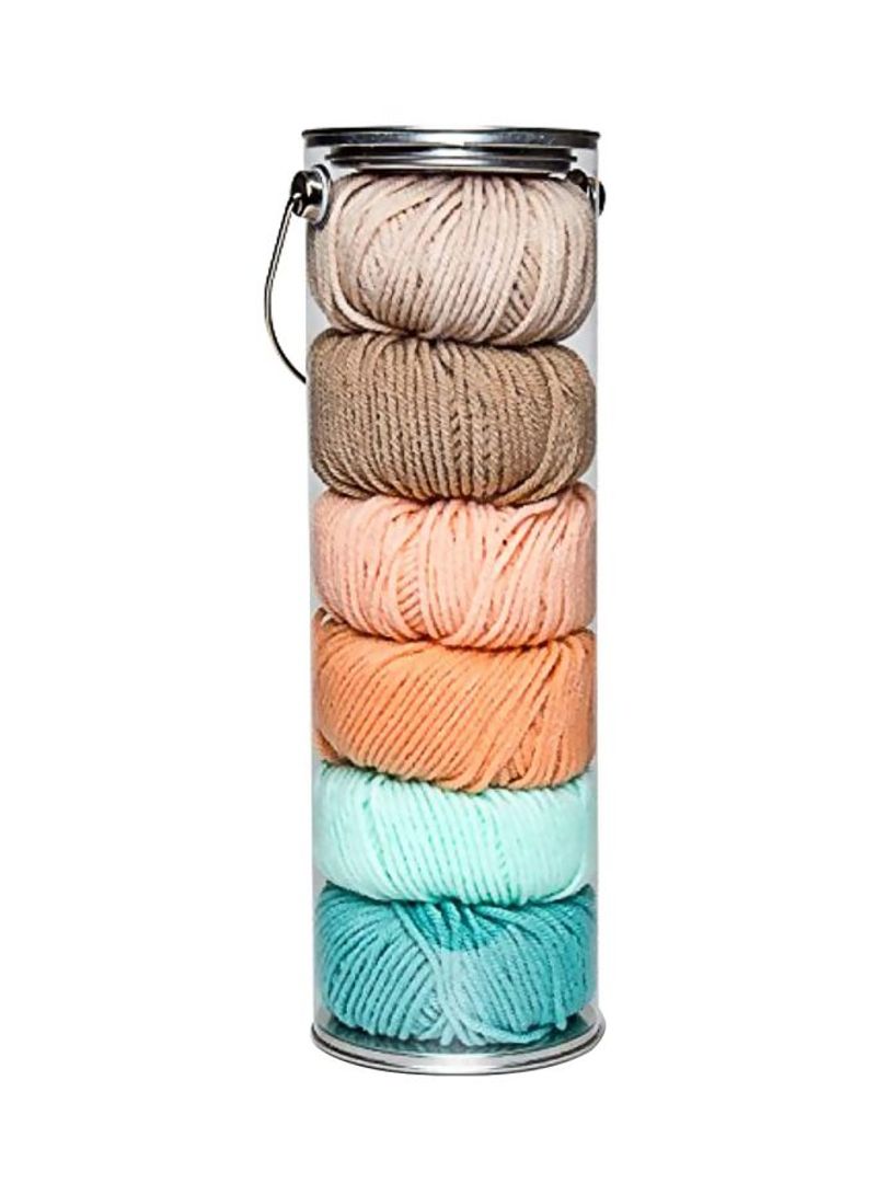 6-Puiece Liberty Craft Yarn Set Multicolour