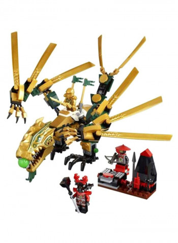 مجموعة لعبة بناء بتصميم التنين الذهبي من فيلم "Ninjago" مكونة من 252 قطعة طراز 70503