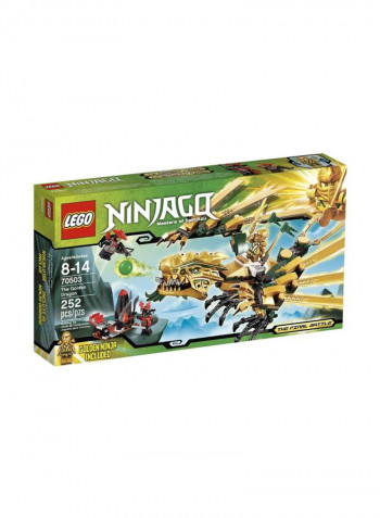 مجموعة لعبة بناء بتصميم التنين الذهبي من فيلم "Ninjago" مكونة من 252 قطعة طراز 70503