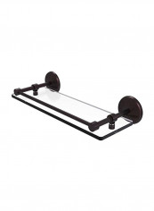 Brass Glass Shelf Antique Bronze/Clear 16x5inch